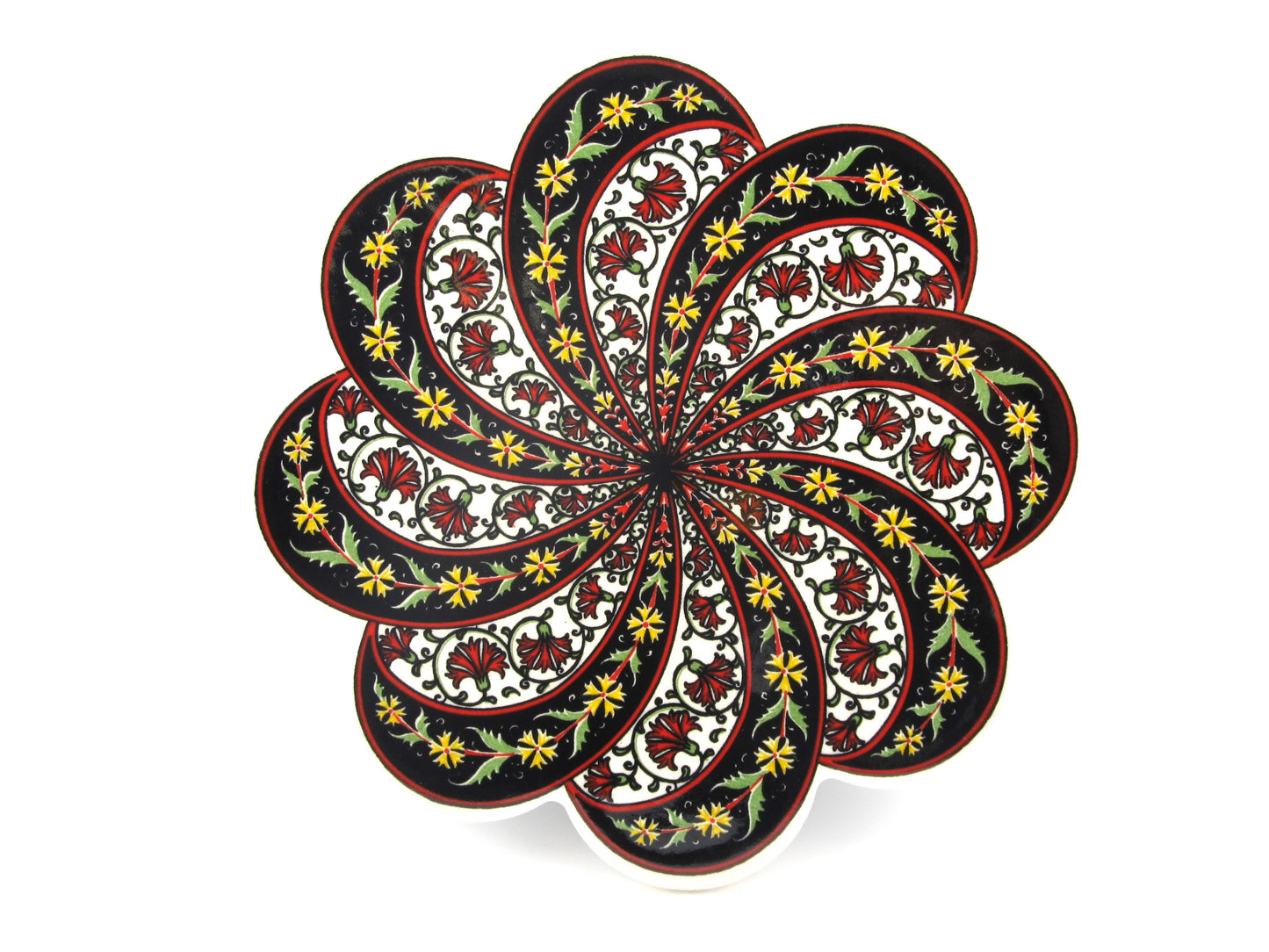 Turkish Hot Pad Traditional Floral Spiral Design