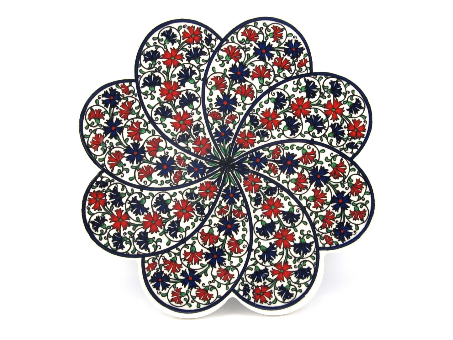 Turkish Hot Pad Traditional Spiral Floral Design