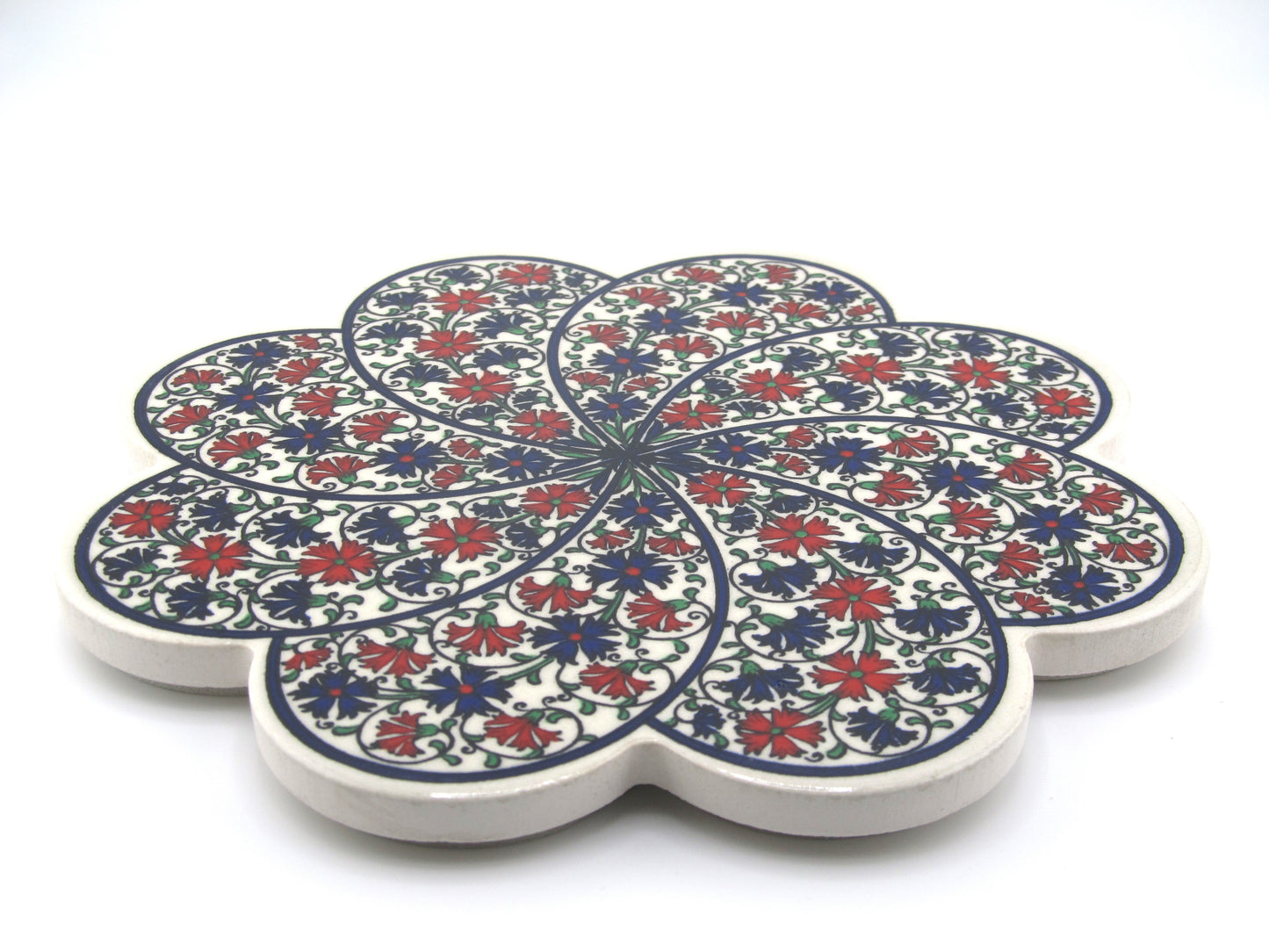 Turkish Hot Pad Traditional Spiral Floral Design