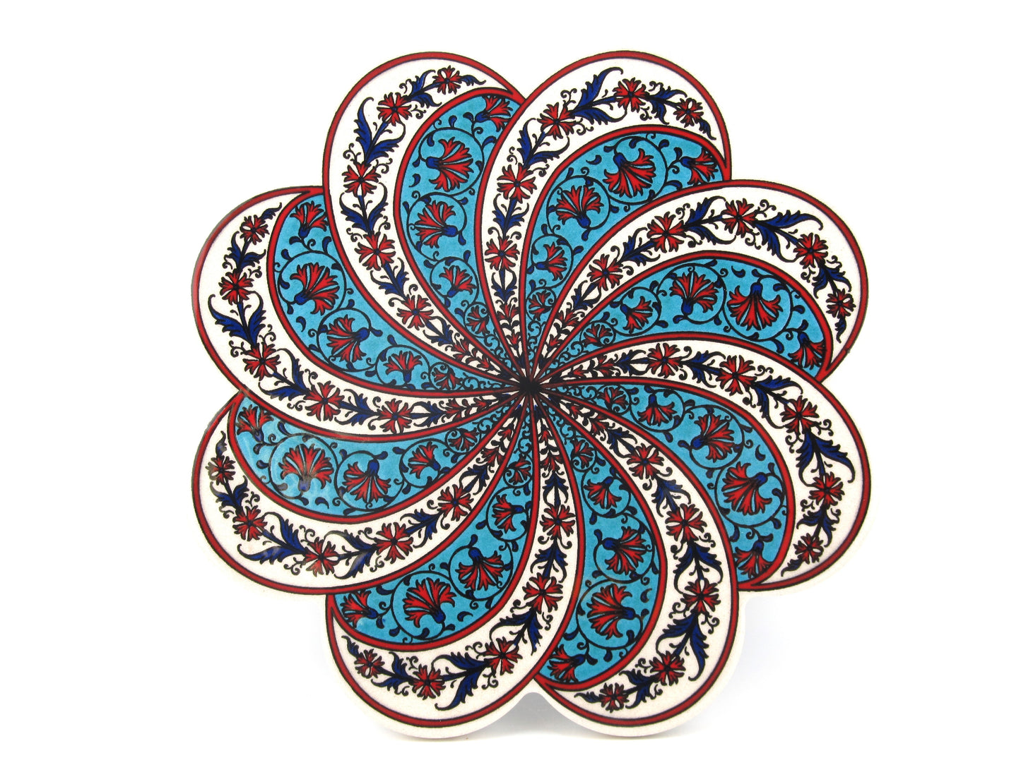 Turkish Hot Pad Traditional Spiral Floral Design