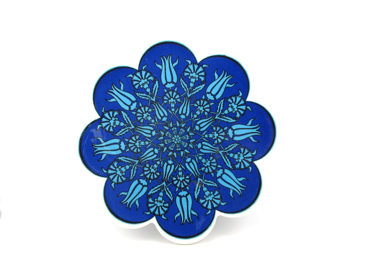 Turkish Hot Pad Traditional Blue Tulip
