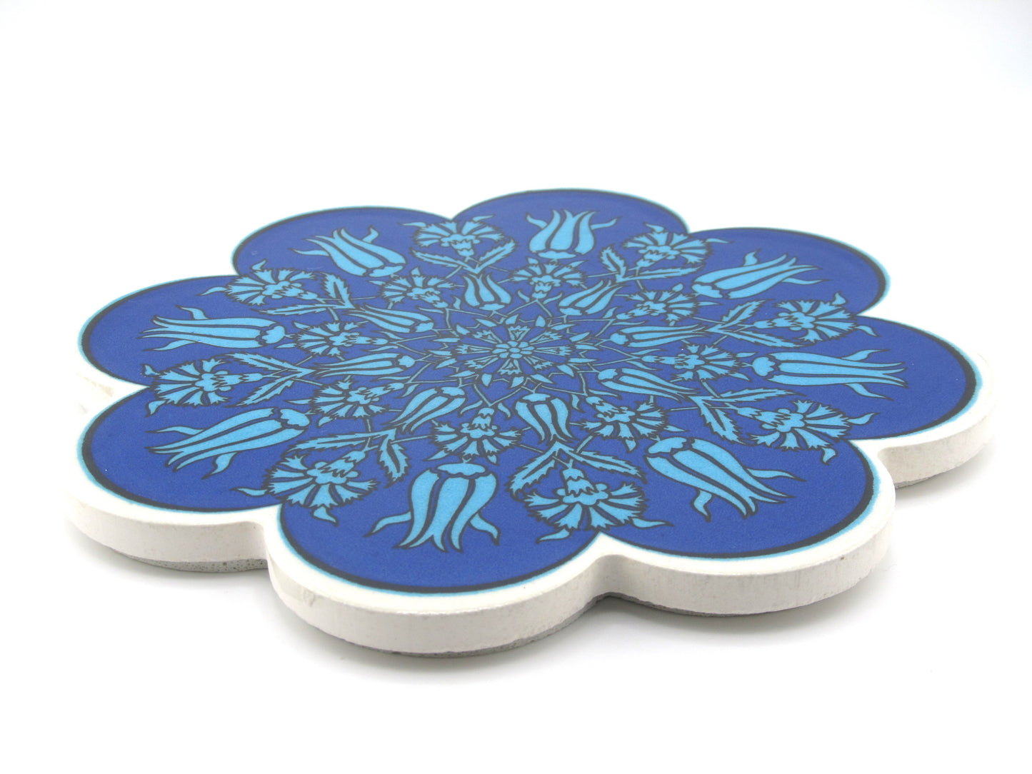 Turkish Hot Pad Traditional Blue Tulip