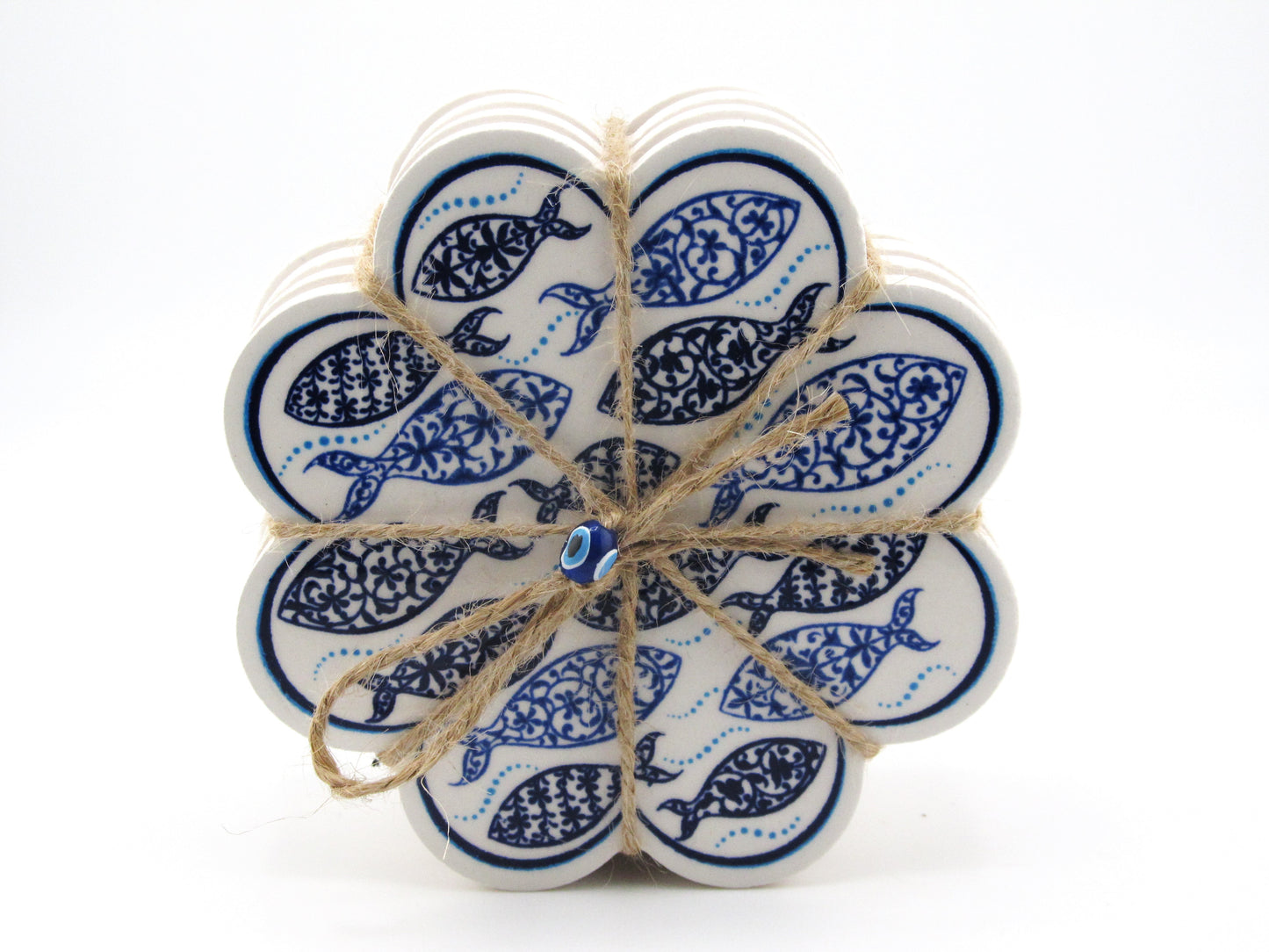 Ceramic Coaster Bunch Fish Design