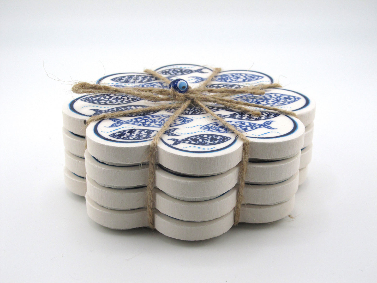Ceramic Coaster Bunch Fish Design