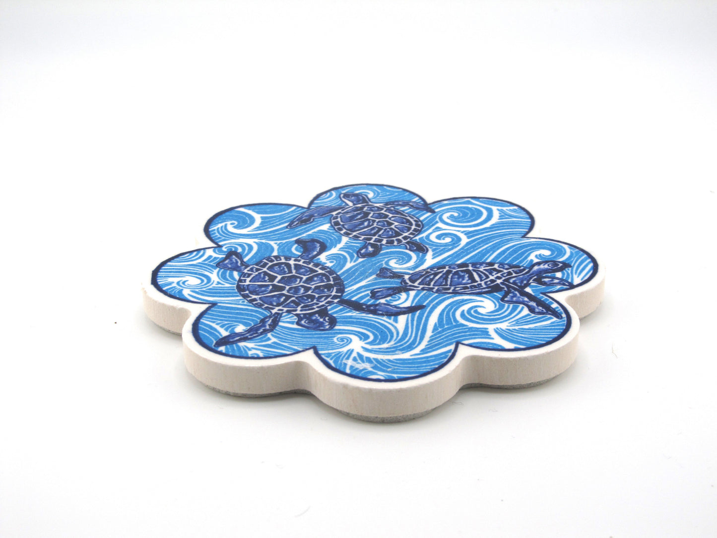 Ceramic Coaster Bunch Triple Turtle Design