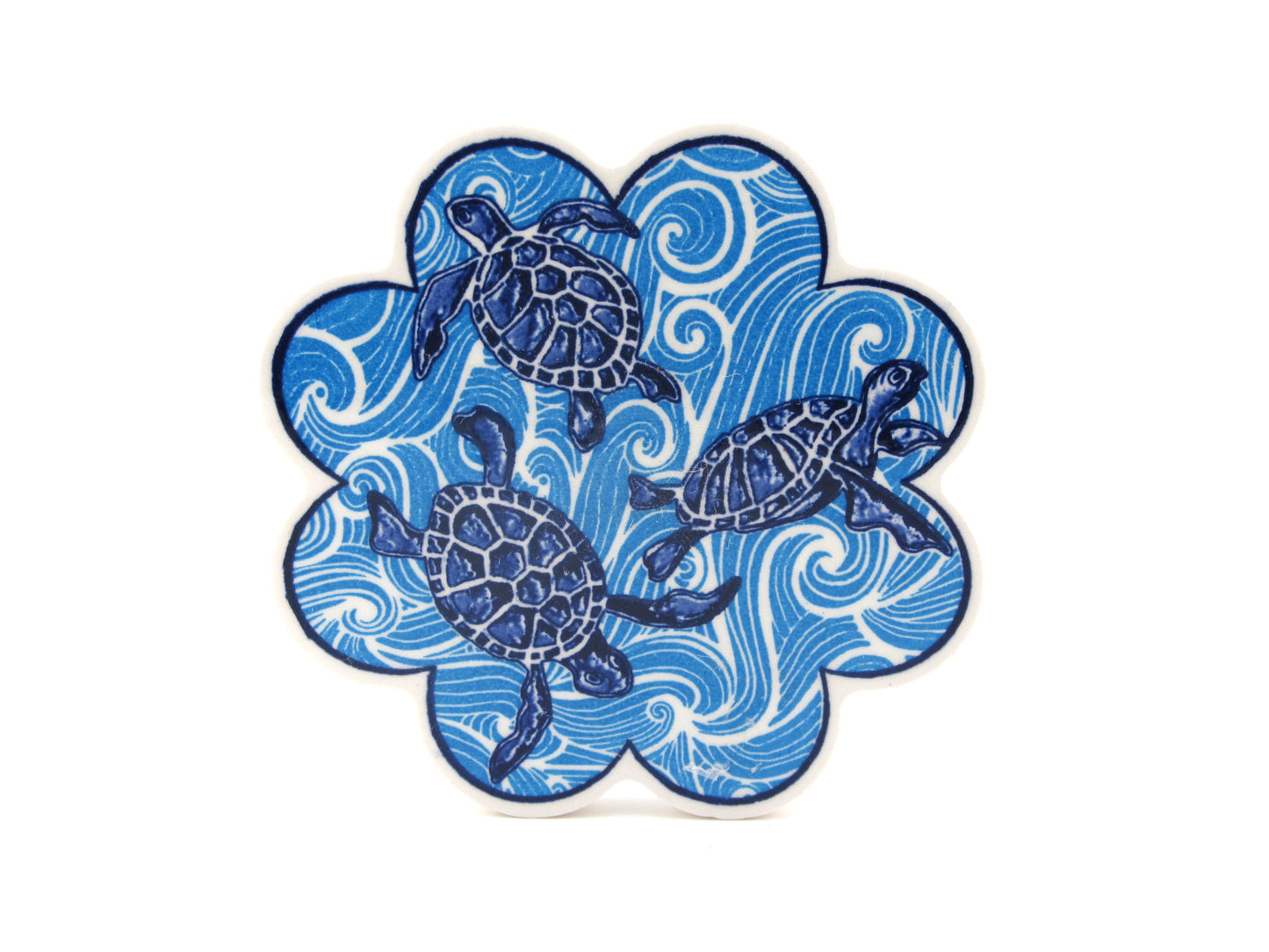 Ceramic Coaster Bunch Triple Turtle Design